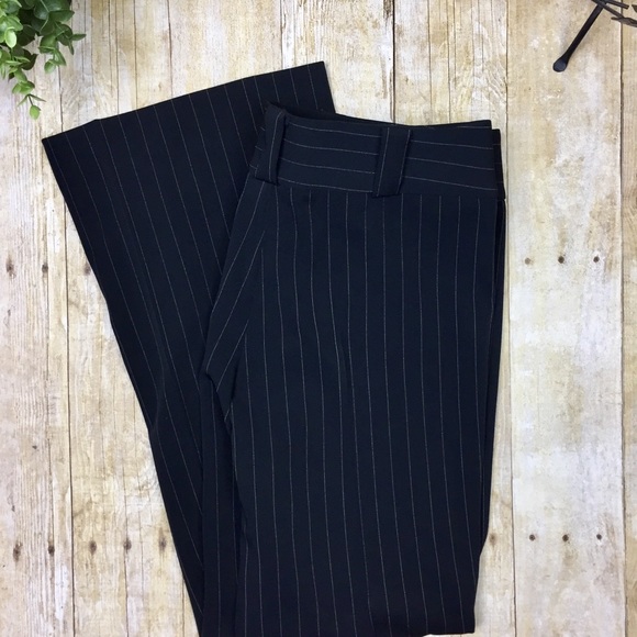 bebe Pants - BEBE Pinstripe Wide Leg Trouser Pants
